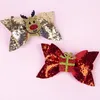 Christmas Children Bright Pink Butterfly Hairband Cross Border Baby Sequin X'mas Element Fascia Fascia Neonati Ragazze Accessori per capelli