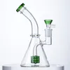 5.7 Inch Heady Hookahs Shower Perc Water Pipess 14mm Female Joint With Bowl Oil Dab Rigs Beaker Glass Bong