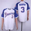 Men Retror 1935 1974 1980 빈티지 야구 3 Dale Murphy Jersey Retire Flexbase 쿨 베이스 풀오버 스티치 네이비 블루 레드 화이트 베이지 그레이