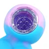10 pcssilicone tubos de fumar com tigela de vidro inquebrável tubo de tubulação de alimentos de silicone tubulação de tabaco C0310