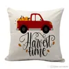 Christmas Santa Claus pillow case 45*45cm linen Cushion Cover Printed Pillow Cover home car Decorative pillowcase XDH0207