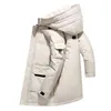 Verlengen Mannen Donsjack Mode Winter Warm Dikke 90% Witte eendendons Parka Mannelijke Heren Winter Down Jacket met Hood G1115