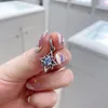 100% 925 Sterling Silver Cinder Blue Star Wisiorek Urok Koralik Pasuje European Pandora Styl Biżuteria Bransoletki