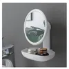 Miroirs 1pcs miroir de vanité mural HD maquillage grossissant peut être utilisé pour la commode verticale fournitures de salle de bain stockage de cosmétiques