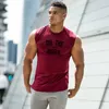 Muscleguy Brand Gyms Clothing Workout Dirlessed Shirt Tank Top Men Bodybuilding Fitness Mens Sportwear Muscle Sets Men Tanktop 210308