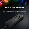 Fläktar Kylningar 5V Gorgeous Argb Controller SATA PIN Strömförsörjning Desktop Dator Fjärrkontroll för chassi Fläkt LED-belysning Vattenkylare