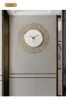 ساعات الحائط الإبداعية كتم تصميم الحديثة ساعة كبيرة النحاس الأزياء الفن الفاخرة ديكو مورالي ديكور المنزل لغرفة المعيشة باريد
