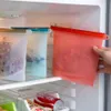 Sacchetti freschi di cibi siliconici riutilizzabili involucri frigorifero contenitori per alimenti contenitori frigorifero sacchetti color chiusura a chiusura 4 colori rrf11722