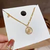 Camellia Anhänger Schlüsselbein Halskette Mode Hip Hop Schmuck Link Kette Designer Halsketten für Männer Frauen Geschenk