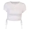 Femme Kawaii T-shirts Cyber Y2k Tee Shirt Goth Esthétique Crop Tops Femmes Vêtements Gothique Accessoires Designer Vêtements 26132P 210712