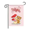 ABCD Style Valentine's Day Garden Flag Linen Holiday Courtyard Banner Flaggor Dekoration T2i53237