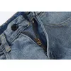 Pantaloni jeans a vita alta da donna oversize fidanzato per Harajuku denim Harem da donna gamba larga blu 210302
