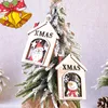 Dekoracja świąteczna drewniane świąteczne drzewo puste wiszące wisiorki ozdoby do kreatywnej kreskówki Święty Święty Snowman Ornament DH8455