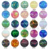 12mm OP01-OP74 Loose Beads Flat Base Cabochon Mixed Synthetic Created Gemstones Round Multicolor Opal Stones For Jewelry