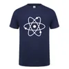 Cool Science Atom T Shirt Man Short Sleeve Round Neck Loose Fit Cotton T-Shirt Geek Nerd Harajuku Casual Tshirt Men Clothing Tee 210629