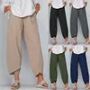 2021 Donne Casual Harem Pantaloni di Estate Elastico In Vita Pantaloni A Gamba Larga Pantaloni Stampati Floreali Dell'annata Pantaloni Allentati Femminili Più Il Formato Q0801