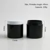 30 × Big 200ml Pet White White Black Cosmetic Cream Jar Pot 200g Lotion Continer Body Body Body Wick With With Blastic LID289A