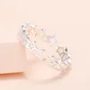 Modna niebieska gwiazda otwarta pierścień w białym pozłacany regulowany rozmiar dla dziewczyn kobiety 2021 moda kpop stylowa biżuteria x0715