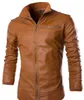 Men's PU Jackets Coats Autumn Winter Motorcycle Biker Faux Leather Jacket Men Clothes Thick Velvet Coats M-3XL G81402 211009