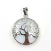 Sterling Silver Gemstone Family Tree of Life Pendant Necklace Dainty Jewelry Anniversary Birthday Gifts for Girls Mom and women