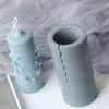 15x5.5 cm Grande Colonna Intagliata In Silicone Pilastro Candela Stampi Stampo Cilindrico Fiori D'epoca Candele Profumate FAI DA TE Che Fanno Muffa