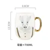 Mugs Creative Cartoon Cute Animal Ceramic Coffee Cup Souvenir Pot- Bellied Mug Pottery Handgrip Cn(Origin)