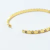 Designer Jewelry Women Bracelets Stainless Steel Tone Bangle Pave Shiny Crystal Bracelet 3Color
