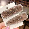 Épingles à cheveux en strass cristal brillant pour femmes, Barrettes pour filles, pince à cheveux géométrique tendance, perles, accessoires pour cheveux, nouvelle collection