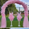 2,5m de metal de metal arco arco decoração artificial flor de cerejeira diy casamento arco fundo decoração estrada guia flor