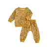 Herfst Pasgeboren Baby Boy Kleding Set Lange Mouw Dinosaurus Gedrukt Top + Broek 2PCS Outfit 0-24M 210309