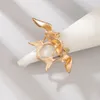 Charms Peace Dove Söt ringar för kvinnor Lovely Gold Color Alloy Metal Animal Single Ring Party Smycken