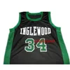 Nikivip College Inglewood High School Basketball Jersey Paul 34 Pierce Jersey Countback zielony haft haftowy
