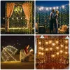 USB String Lâmpadas Fadas Garland Curtain Lights Festoon Led Lights Decoração de Natal para Casa Ano Novo Lâmpada Férias decorativas