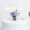 Inne wydarzenie Party Supplies Resin Ornament Cute Elephant Star Statue Ozdoby Ozdoby Rzemiosło Ciasto Desery Dekoracje Wykonawcy Urodziny DIY Accesso