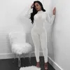 Women's Jumpsuits Women's & Rompers AHVIT Shiny Rhinestones Sexy Club O Neck Full Sleeve Sheath Women Catsuit Mesh See Through Party