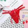 Women Sexy Lace Transparent Bow Knot Underwear Sexy Heart Low Waist Panties Thongs G Strings T Back for Women Lingerie Fashion