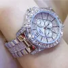 Dames Horloges Quartz Diamant Luxe Mode Topmerk Polshorloge Dames Crystal Sieraden Rose Gold 210616