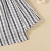 kids Clothing Sets girls outfits children Puff Sleeve Tops+Stripe skirts 2pcs/set summer Spring Autumn fashion Boutique baby clothes