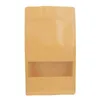 Open window beans Bread biscuit packaging box spot octagonal packing bag tea snacks kraft paper custom food grade material package k06