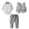 Mudkingdom Baby Boys Party Clothes Suits Infant born Sets Dress Kids 3PCS Autumn Spring Children Outfit 210615