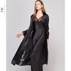 Autumn New Hollow Out Long Section Femme Robe Set Lace Sexy Spaghetti STRAP TWINSET TWINSET PAILLE Y200429