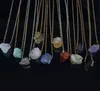 Irregular Natural Stone Crystal Quartz Pendant Necklaces Chain Choker For Women Girl Handmade Simple Party Jewelry