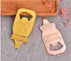 Bar Beer Opener Bottles Alloy Wedding Favor Birthday Baby Shower Party Supplies Gifts Gold Color Portable Openers Kitchen Gadgets Tools