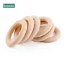 Bopoobo 20pc Wooden Teether Personliga Maple Ring Born Baby Leksaker Gym Wood s Tand 211106