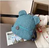 Backpack Portable Plush Autumn Winter Lamb Fleece Women's Cute Bear Shaped Children Travel Shopping Rucksacks Bolsos