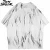 Hip Hop Streetwear Tshirt Men Harajuku Graphic Print T-Shirt Summer Short Sleeve Tops Tees Cotton Loose Black 210707