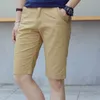 Verkoop mannen kleding merk pure kleur katoen shorts casual mode mannelijke slim fit korte broek gratis homme 233 210629