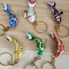 6 cm swing Lifelike Email Koi Fish Keychain Keyring Cute Cloisonne Carp Fish Key Chain Pendant Charms Women Kids Geschenken met Box5004263