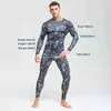 Vêtements d'hiver pour hommes Ensembles de sous-vêtements thermiques de ski Thermo Camouflage Exercice Vêtements Pantalons de sport Chemises et pantalons de snowboard 211108