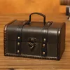 Retro Treasure Chest Vintage houten opbergdoos antieke stijl sieraden organizer voor garderobe snuisterij